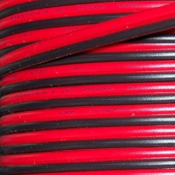 Amazon | VFF0.75SQ 赤/黒 色分け平行ビニル電線 1m単位の切断販売